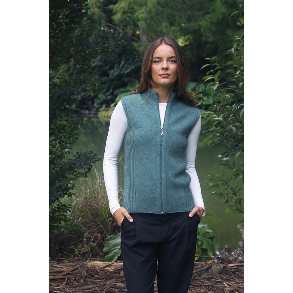image of 9978 Zip Vest with Rib Detail